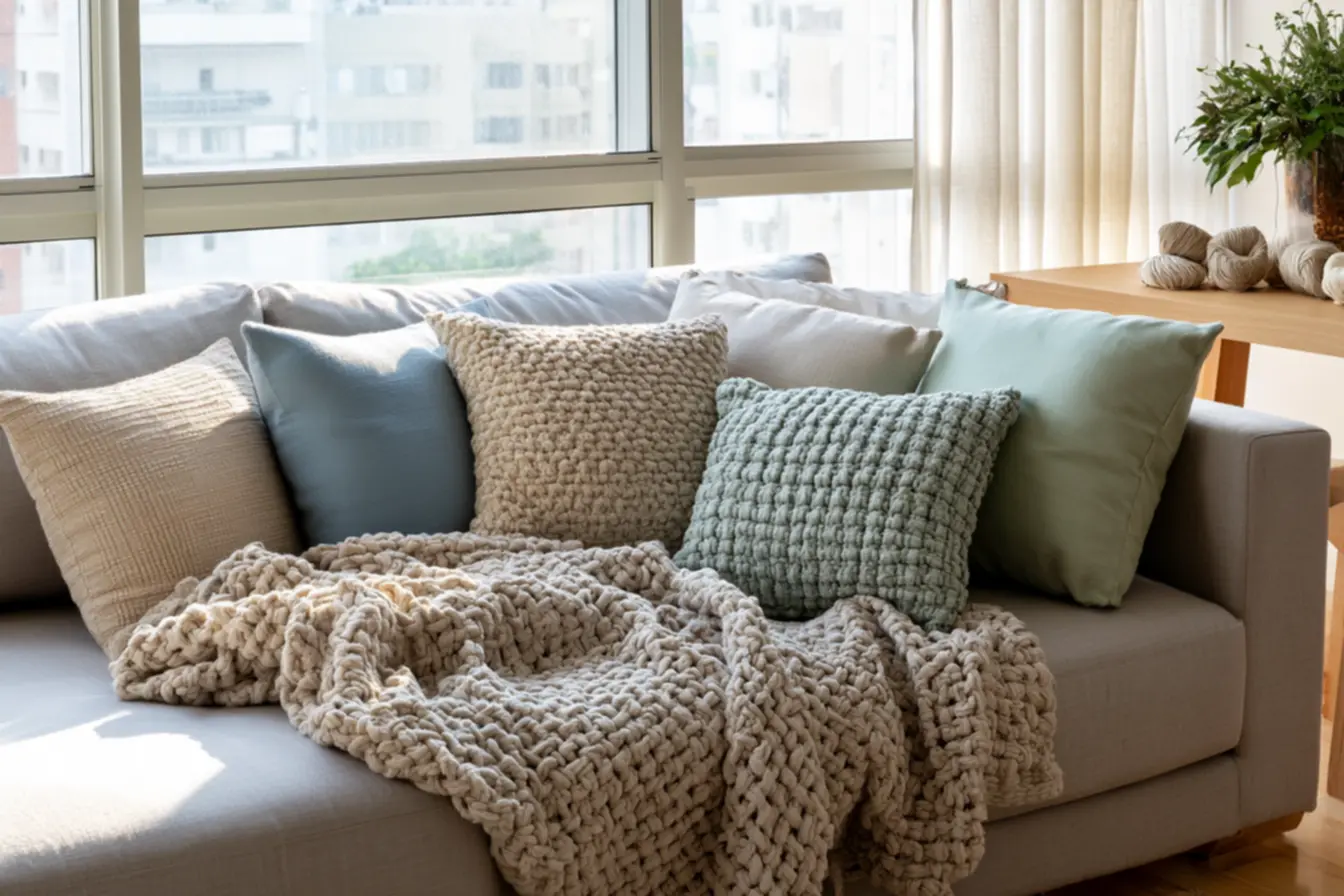 Stylish and long-lasting crochet home accessories enhancing everyday living room ambiance with practical elegance